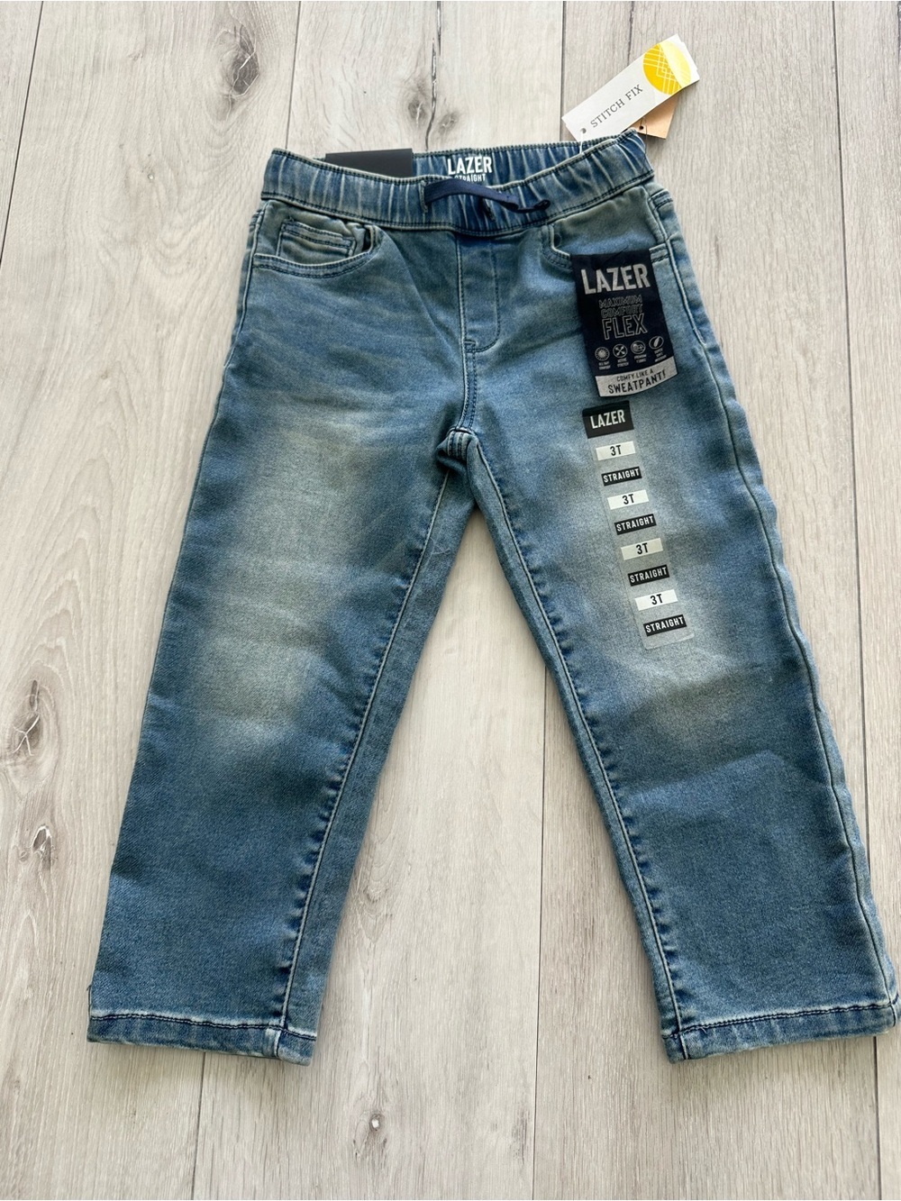 Laser 5 Pocket Straight Leg Pull On Jeans Blue 3T NWT STITCH FIX